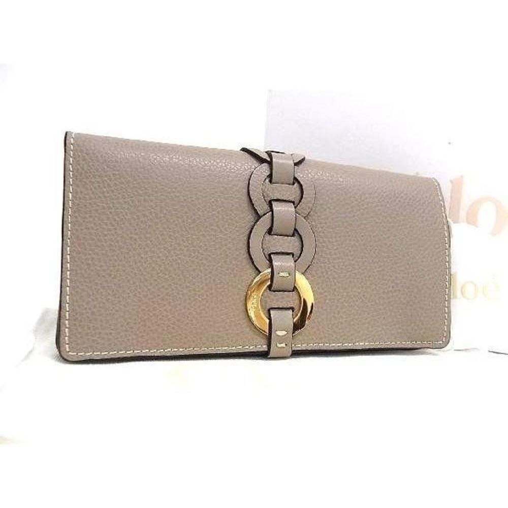 Chloe Greige Leather Darryl BifWallet